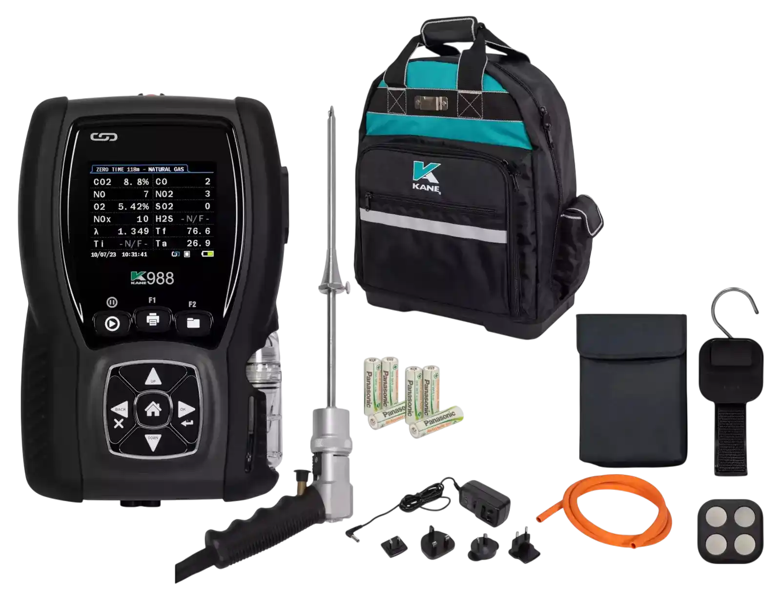 KANE 988 industrial flue gas analyser dan perlengkapan pengukuran boiler